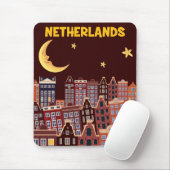 Tapis De Souris Pays-Bas la nuit (Avec souris)