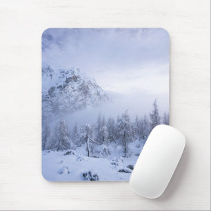 Tapis De Souris Pays merveilleux d'hiver, brouillard, forêt d'épin