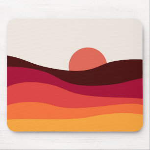 Tapis De Souris Paysage Abstrait avec mer au coucher du soleil