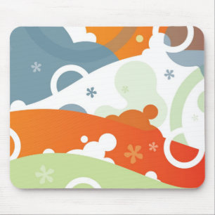 Tapis De Souris Paysage Abstrait cerise