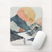 Tapis De Souris Paysage Abstrait de Boho (2) (Avec souris)