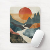 Tapis De Souris Paysage Abstrait de Boho (5) (Avec souris)
