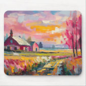 Tapis De Souris Paysage agricole d'automne Art Abstrait moderne (Devant)