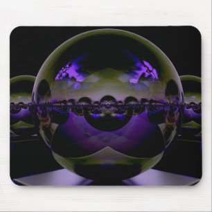 Tapis De Souris Paysage Alien surréaliste - Étrange lumière violet