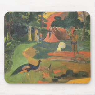 Tapis De Souris Paysage aux paons de Paul Gauguin