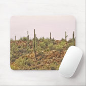 Tapis De Souris Paysage de cactus de l'Arizona (Avec souris)
