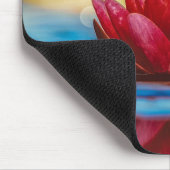 Tapis De Souris Paysage de fleurs de Lotus rouges, Zen (Coin)