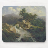 Tapis De Souris Paysage de forêt avec la cascade (Devant)
