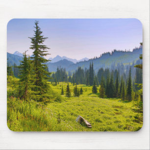 Tapis De Souris Paysage de montagne et de forêt, État de Washingto