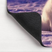 Tapis De Souris Paysage de neige de l'hiver de Fox Arctique (Coin)