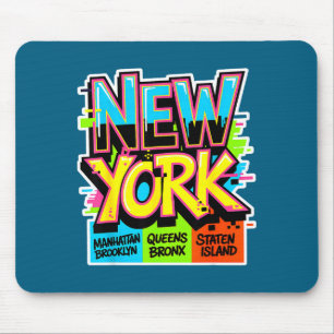 Tapis De Souris Paysage de New York, Bronx, Queens, Manhattan, éta