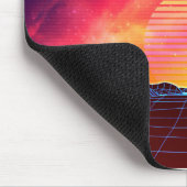 Tapis De Souris Paysage de Vaporwave avec des roches (Coin)