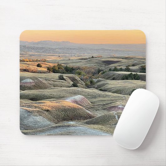 Tapis De Souris Paysage des Badlands Sunset Dakota (Avec souris)