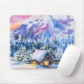 Tapis De Souris Paysage d'hiver (Avec souris)