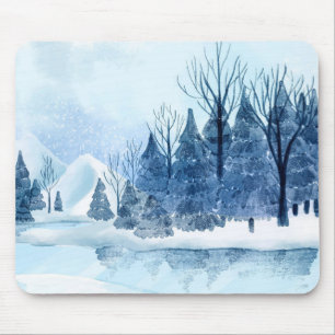 Tapis De Souris Paysage d'hiver