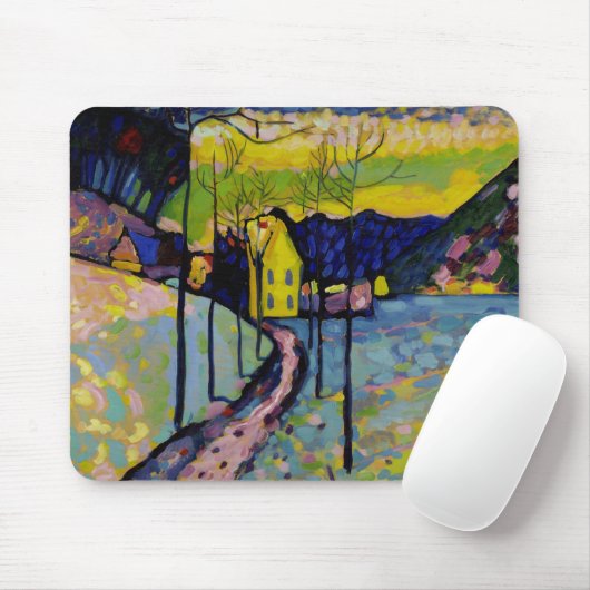 Tapis De Souris Paysage d'hiver, 1909 par Wassily Kandinsky (Avec souris)