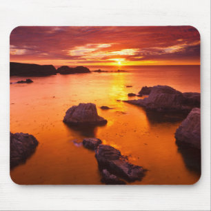 Tapis De Souris Paysage marin orange, coucher de soleil, Californi