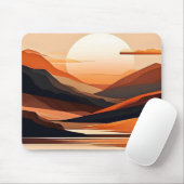 Tapis De Souris Paysage minimaliste abstrait (Avec souris)