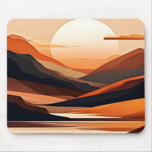 Tapis De Souris Paysage minimaliste abstrait