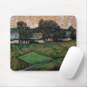 Tapis De Souris Paysage, Pont à travers Oise par Vincent van Gogh (Avec souris)