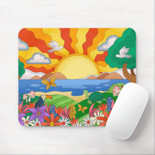Tapis De Souris Paysage Rétro Cool