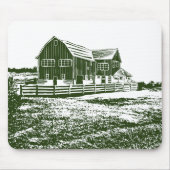 Tapis De Souris Paysage rural maison de ferme de style coupe (Devant)