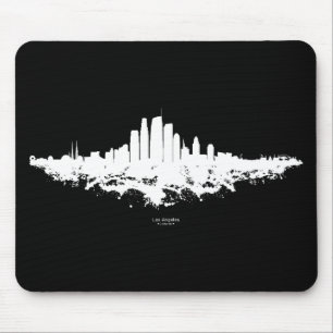 Tapis De Souris Paysage urbain de Los Angeles à l'aquarelle