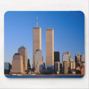 Tapis De Souris Paysage urbain de Manhattan et fleuve Hudson, New