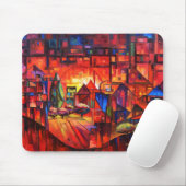 Tapis De Souris Paysage urbain de parallaxe - Mousepad (Avec souris)