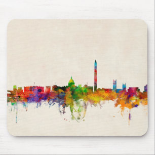 Tapis De Souris Paysage urbain d'horizon de Washington DC