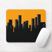 Tapis De Souris paysage urbain orange (Avec souris)