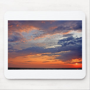 Tapis De Souris Paysages et phares - coucher du soleil du lac Éri