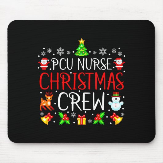Tapis De Souris Pcu Nurse Christmas Crew Matching Xmas  (Devant)