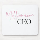 Tapis De Souris PDG de minima millionnaire moderne | Rose Et Noir (Devant)