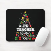 Tapis De Souris Pe Physical Education Teacher Christmas Tree Women (Avec souris)