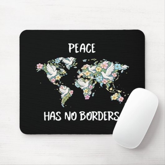 Tapis De Souris Peace Has No Borders (Avec souris)