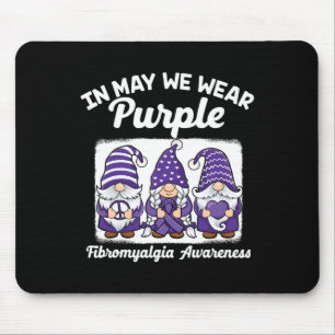 Tapis De Souris Peace Hope Love Gnomes Purple Ribbon Fibromyalgia