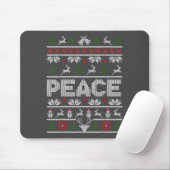 Tapis De Souris Peace I Come In Peace Couple Matching Ugly Christm (Avec souris)