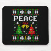 Tapis De Souris Peace I Come In Peace Couple Matching Ugly Christm (Devant)