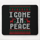Tapis De Souris Peace I Come In Peace Couple Matching Ugly Christm (Devant)