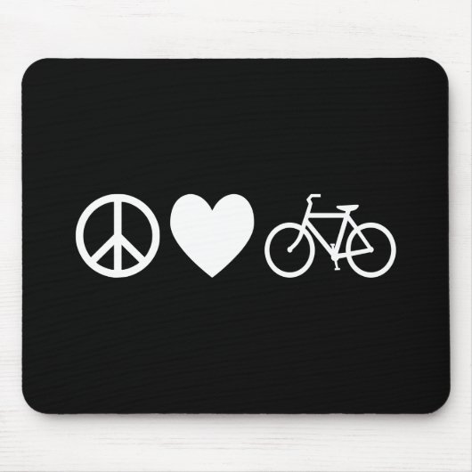 Tapis De Souris Peace Love and Bicycles (Devant)