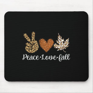 Tapis De Souris Peace Love Automne Vêtements D'Automne Mode Pour F