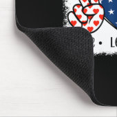 Tapis De Souris Peace Love Cheer Usa Drapeau 4 juillet Cheerled (Coin)