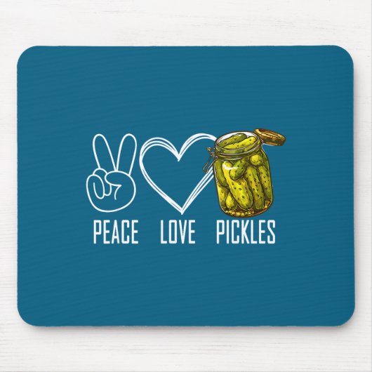 Tapis De Souris Peace Love Ckles Retro Jar Of Sliced Ckles Funny F (Devant)