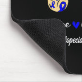 Tapis De Souris Peace Love Cure Alopecia Blue Ribbon Sensibilisati (Coin)