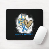 Tapis De Souris Peace Love Cure Bleached Alopecia Sensibilisation (Avec souris)
