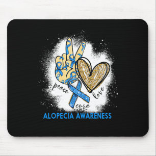 Tapis De Souris Peace Love Cure Bleached Alopecia Sensibilisation