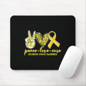Tapis De Souris Peace Love Cure Chilhood Cancer Awareness Leopart (Avec souris)