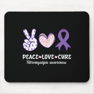 Tapis De Souris Peace Love Cure Fibromyalgie Mois de sensibilisati