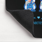Tapis De Souris Peace Love Cure Gnome Sensibilisation au diabète S (Coin)